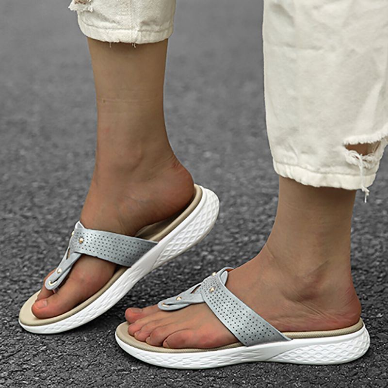Naisten Flip Flop Rivet Summer Beach -sandaalit