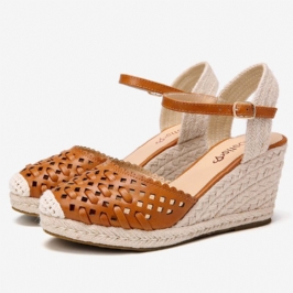 Naisten Hollow Out Espadrilles Wedge Sandaalit