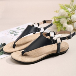 Naisten Metallisolki Varvastossut Rento Litteä Slingback Sandaalit