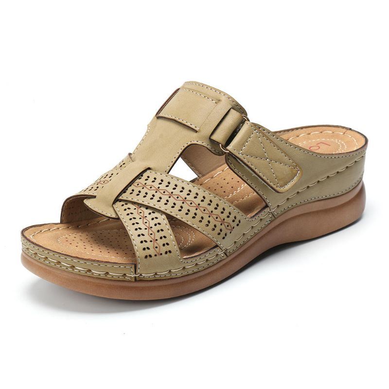 Naisten Mukavat Hollow Out Hook Loop Wedges -sandaalit