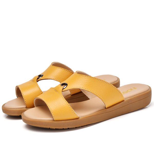 Naisten Summer Chic Rantasandaalit Hengittävät Slip-on Litteät Tossut