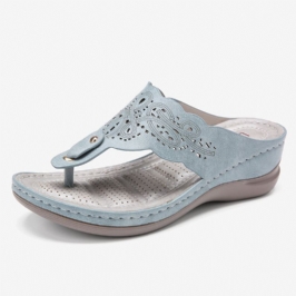 Naisten Varvastossut Clip Toe Slip On Rennot Wedge Sandaalit