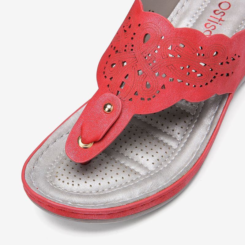 Naisten Varvastossut Clip Toe Slip On Rennot Wedge Sandaalit