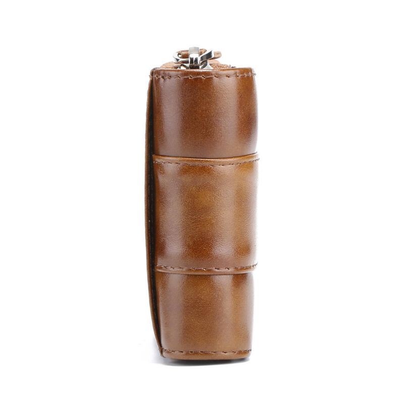Antimagneettinen Vintage Aitoa Nahkaa 12 Korttipaikkaa Kolikkolaukku Kolminkertainen Miesten Lompakko