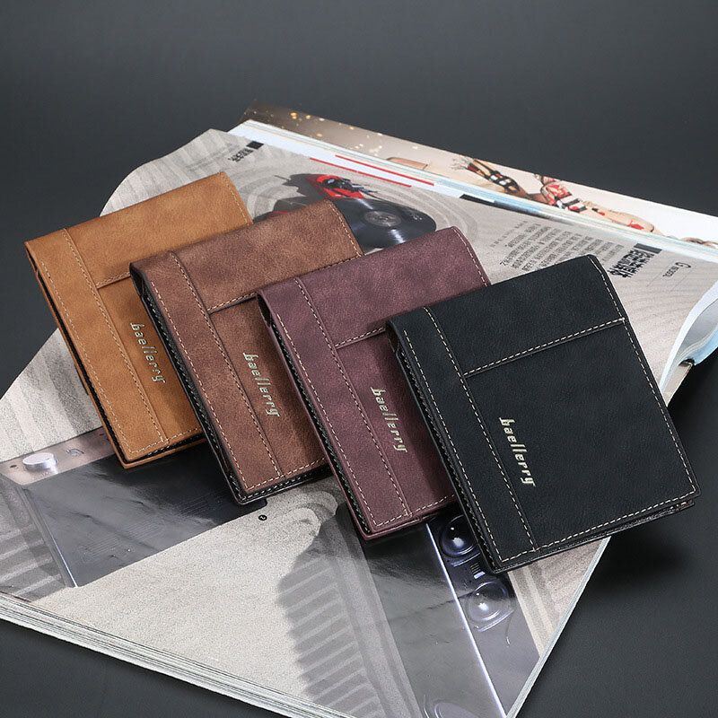 Baellerry Miesten Keinonahka Muoti Business Multi Card Slots Taitettava Kolikko Kukkaro Korttikotelo Lompakko