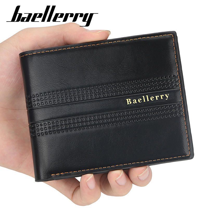 Baellerry Miesten Keinonahkainen Muoti Business Casual -lompakko Jossa 6 Korttipaikkaa