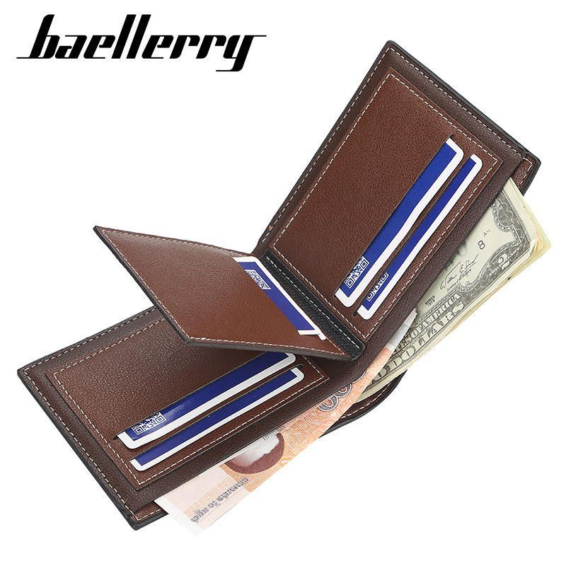 Baellerry Miesten Keinonahkainen Muoti Business Casual -lompakko Jossa 6 Korttipaikkaa