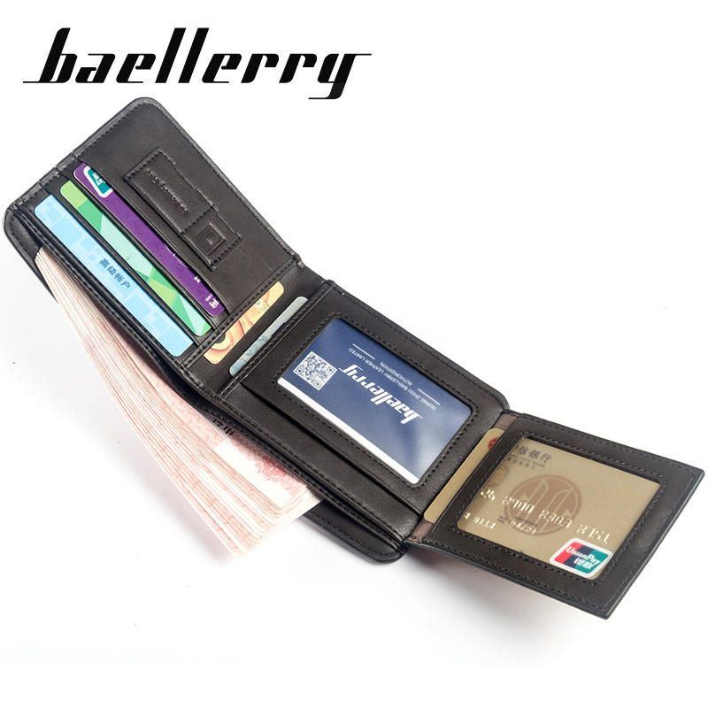 Baellerry Miesten Multi-card Lyhyt Lompakko Matta Nahkainen Lompakko