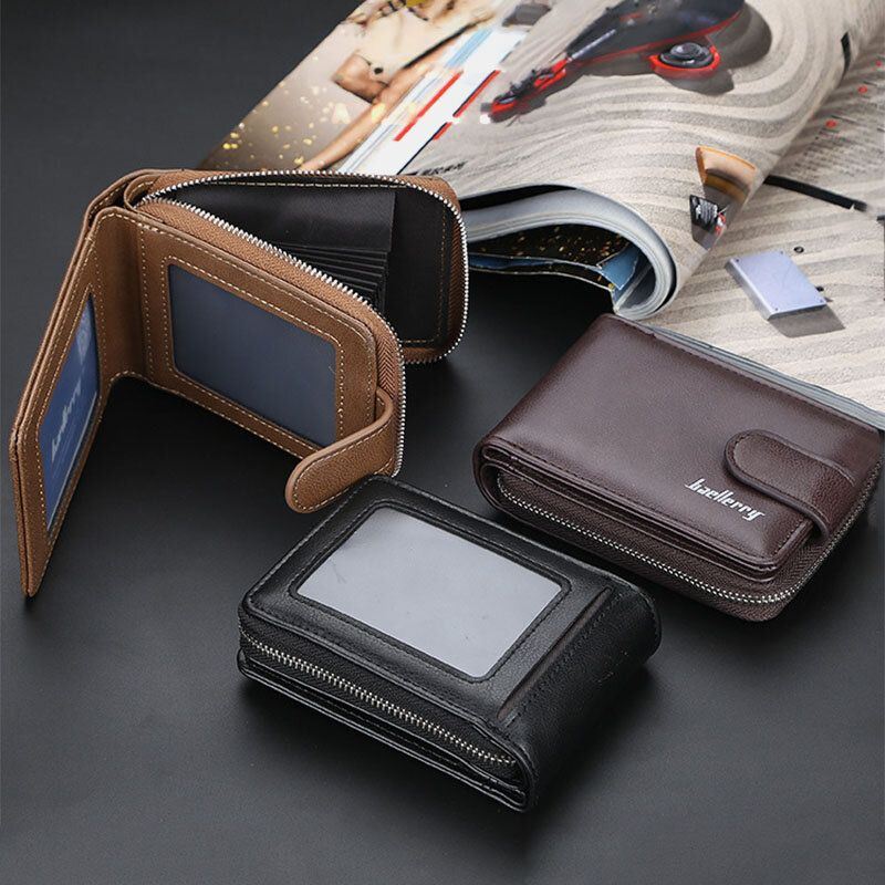 Baellerry Miesten Pu Nahkainen Urku Design Monikorttipaikka Retro Money Clip Korttikotelo Lompakko