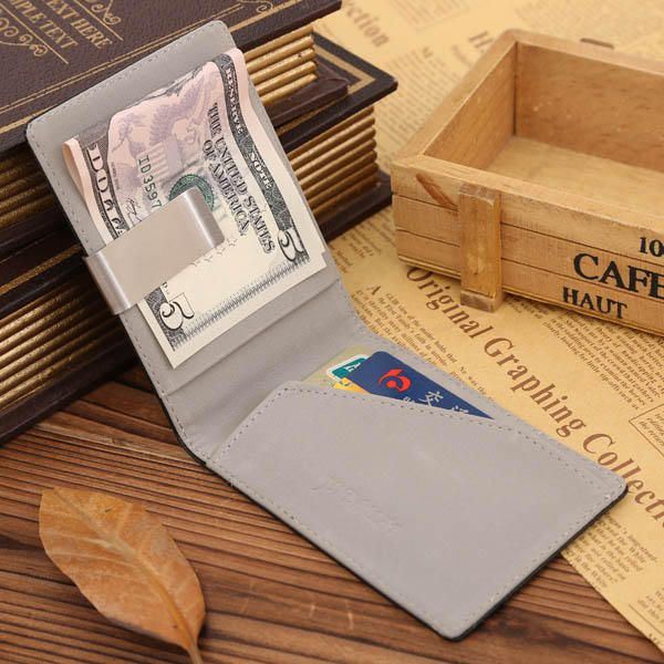Creative Money Clip Miesten Pu Kukkaro Pieni Värikäs Lompakko