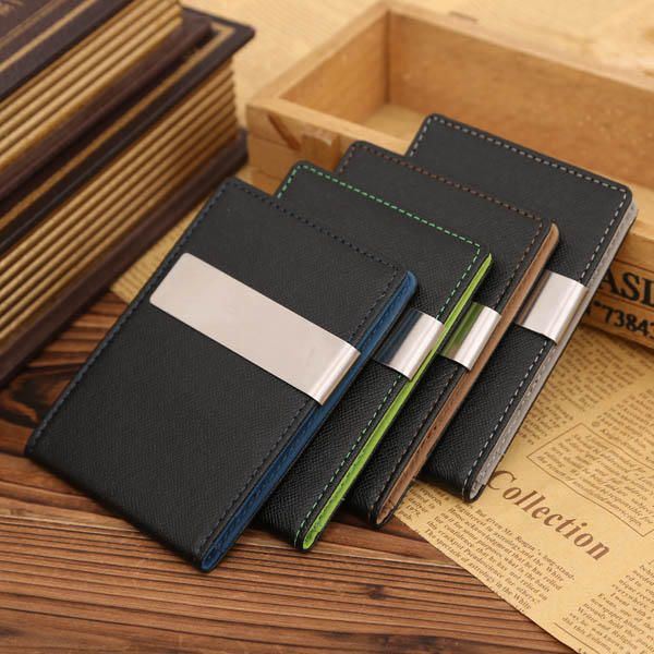 Creative Money Clip Miesten Pu Kukkaro Pieni Värikäs Lompakko