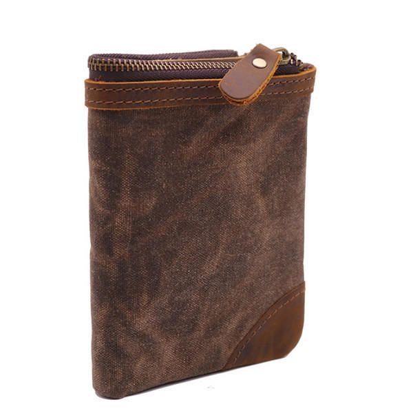 Kangas Vintage Wallet Bifold 8 Card Slot Kolikkolaukku Miehille
