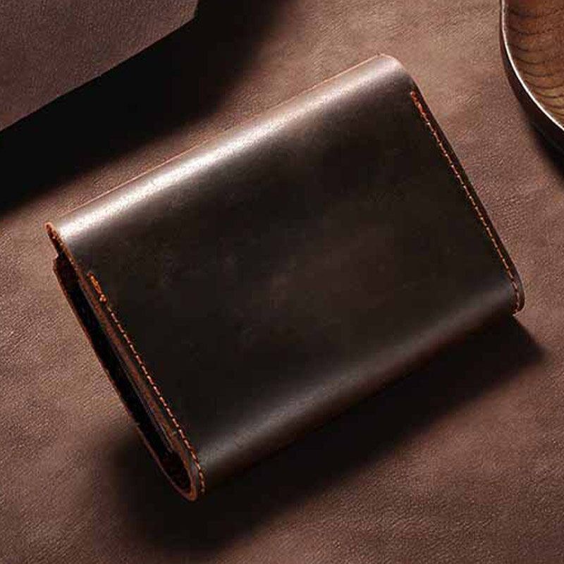 Miesten Aidosta Nahasta Valmistettu Monikorttipaikkakorttipidike Retro Suurikapasiteettinen Urkukorttikotelo Money Clip Lompakot