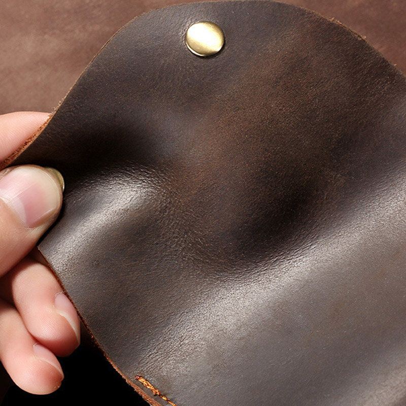 Miesten Aidosta Nahasta Valmistettu Monikorttipaikkakorttipidike Retro Suurikapasiteettinen Urkukorttikotelo Money Clip Lompakot