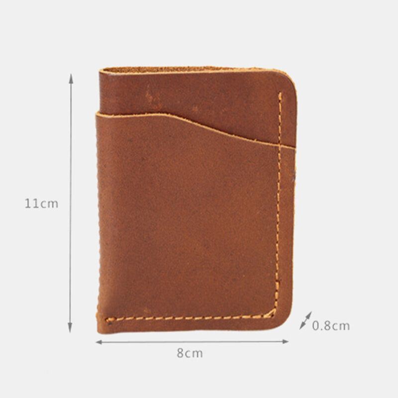 Miesten Aidosta Nahasta Valmistettu Retro Mini Easy Carry -korttikuittipidike Lyhyt Lompakko