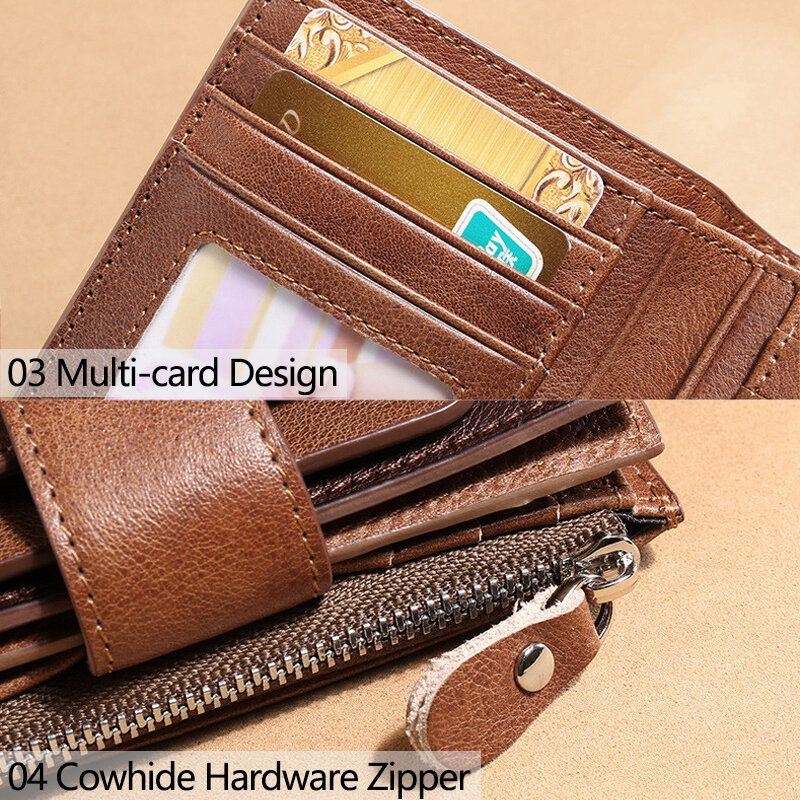 Miesten Aito Nahka Bifold Rfid-esto 18 Korttipaikka Retro Suurikapasiteettinen Taitettava Korttikotelo Lompakko Kolikkokukkaro Ajokorttilompakko
