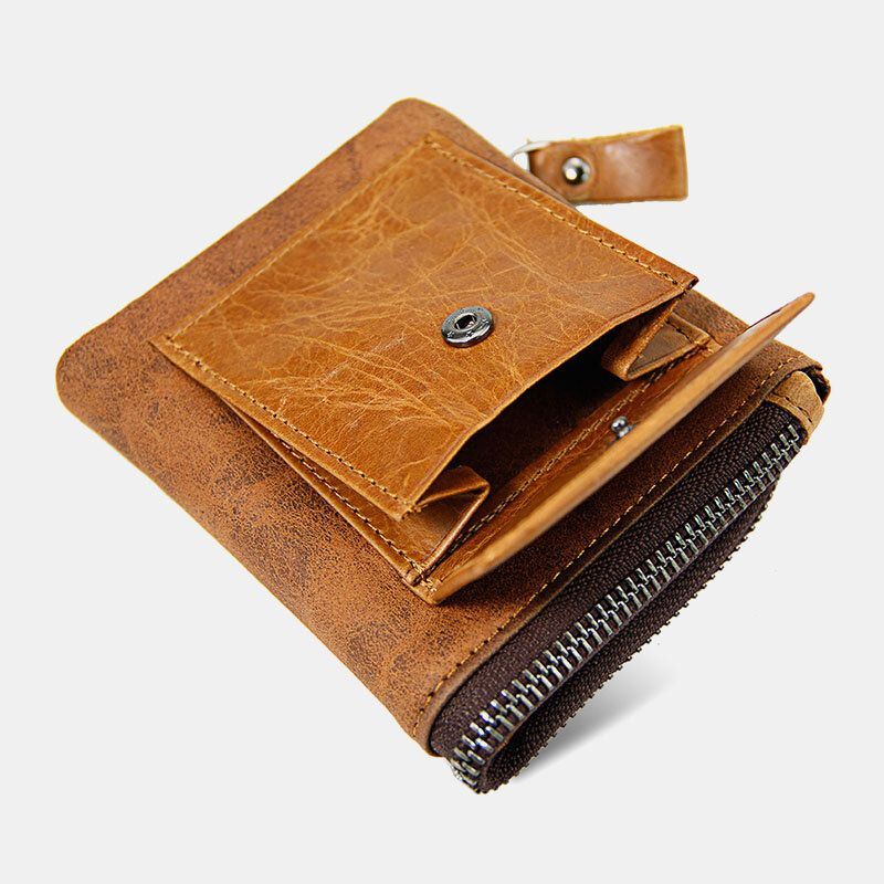 Miesten Aito Nahka Monitoimi Retro Bifold Monikorttipaikka Korttipidike Kolikko Kukkaro Lompakko Rahapidike