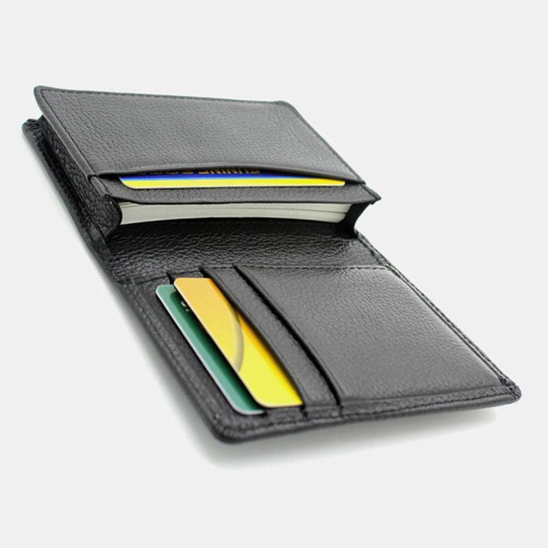 Miesten Aito Nahka Suuri Kapasiteetti Bifold Retro Business Monikorttipaikka Korttikotelo Käyntikorttikotelo Luottokorttikotelo Lompakko