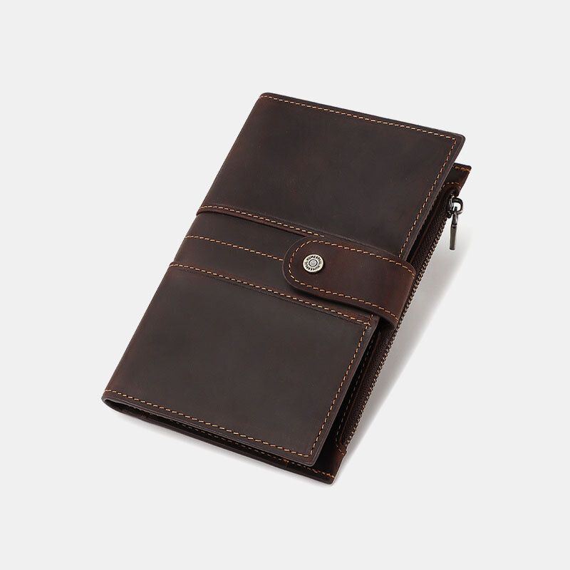 Miesten Aitoa Nahkaa Monikorttipaikka Money Clip Sim-kortti Monitoiminen Passi Kirja Lompakko Kukkaro
