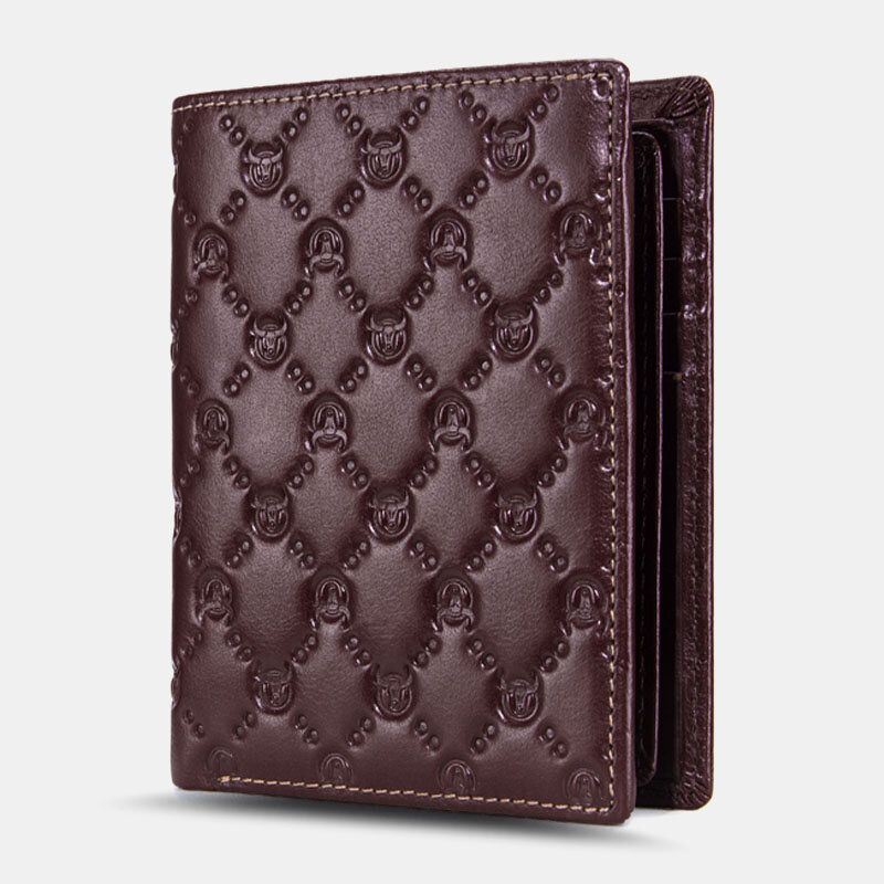 Miesten Bifold-lompakot Aito Nahka Varkaudenestoharja Monikorttipaikka Korttipidike Rahaklipsi Lehmännahkaiset Lompakot