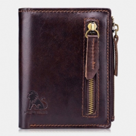 Miesten Bifold-nahkalompakot Hasp Lyhyet Suurikokoiset Kolikkokukkaro Korttikotelot Lehmännahkaiset Lompakot
