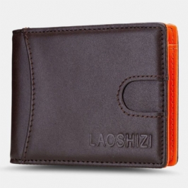 Miesten Bifold Nahkalompakot Varkaudenestoharja Monikorttipaikka Korttipidike Kolikkokukkaro Lehmännahkaiset Lompakot