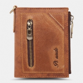 Miesten Bifold Varkaudenesto Aitoa Nahkaa Lompakot Lyhyet Suuri Tilavuus Monikorttipaikka Korttipidike Kolikko Kukkaro Money Clip