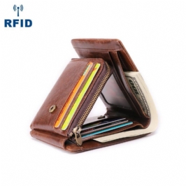 Miesten Business Retro Multi-slot Aitoa Nahkaa Lyhyt Lompakko