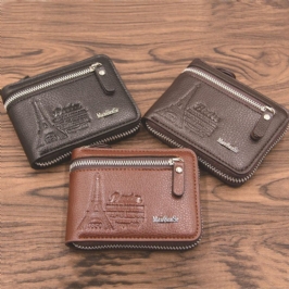 Miesten Eiffel-torni Print Multi-card Slots Lompakko