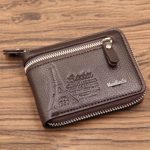 Miesten Eiffel-torni Print Multi-card Slots Lompakko