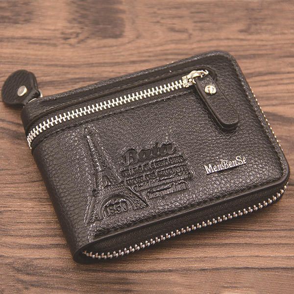 Miesten Eiffel-torni Print Multi-card Slots Lompakko