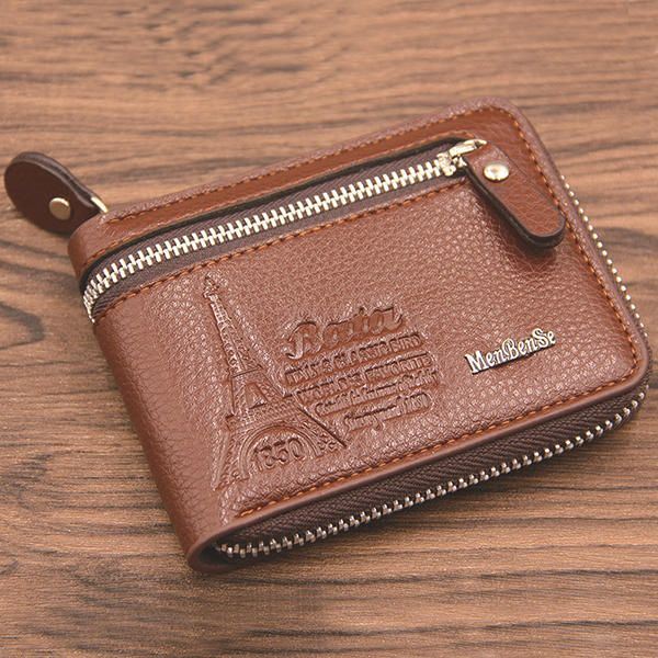 Miesten Eiffel-torni Print Multi-card Slots Lompakko