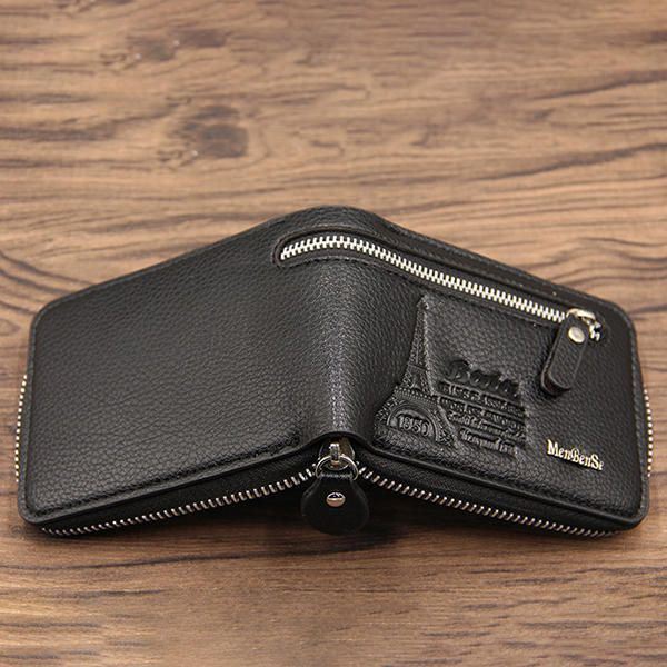 Miesten Eiffel-torni Print Multi-card Slots Lompakko