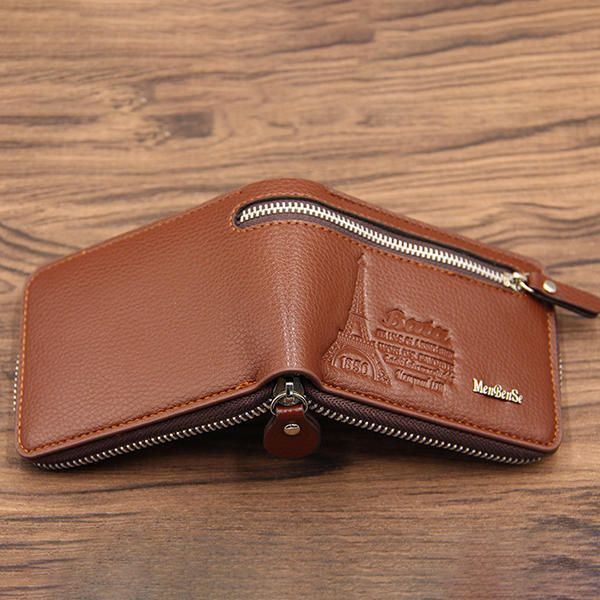 Miesten Eiffel-torni Print Multi-card Slots Lompakko