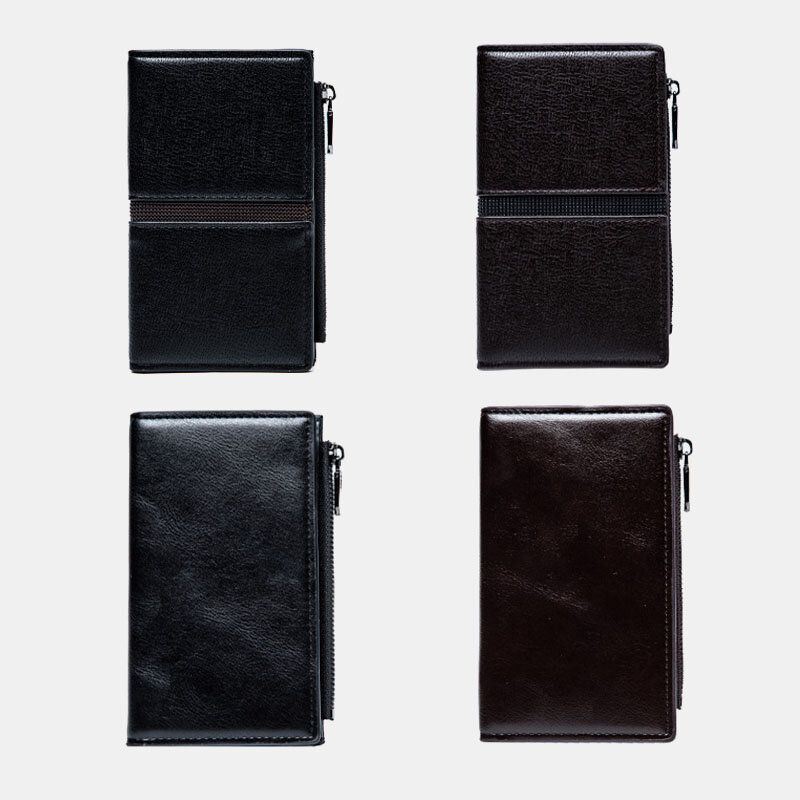 Miesten Keinonahka Retro Business Monipaikkainen Kantokorttipidike Lompakko Kytkin Kukkaro