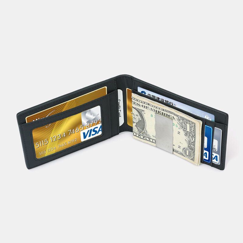 Miesten Monikäyttöinen Business Carbon Fiber Us Dollar Clip Card Vaihto Lyhyt Monikortti Slot Lompakko
