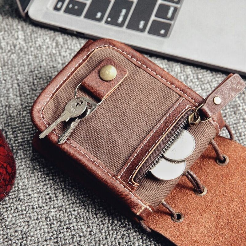 Miesten Monikäyttöinen Lompakko Vintage Bifold Lyhyt Monikorttipaikka Korttipidike Kolikko Kukkaro Rahapidike