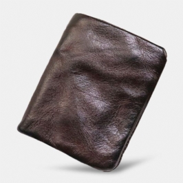 Miesten Monikorttipaikkakorttikotelo Taitettu Kasviparkittu Nahka Lompakko Money Clip Kolikkokukkaro