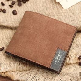 Miesten Pehmeä Pu-lompakko Bifold Minimalistinen Money Clip Card -kotelo