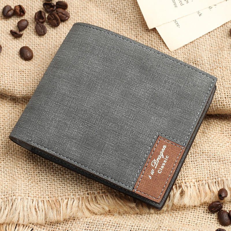 Miesten Pehmeä Pu-lompakko Bifold Minimalistinen Money Clip Card -kotelo