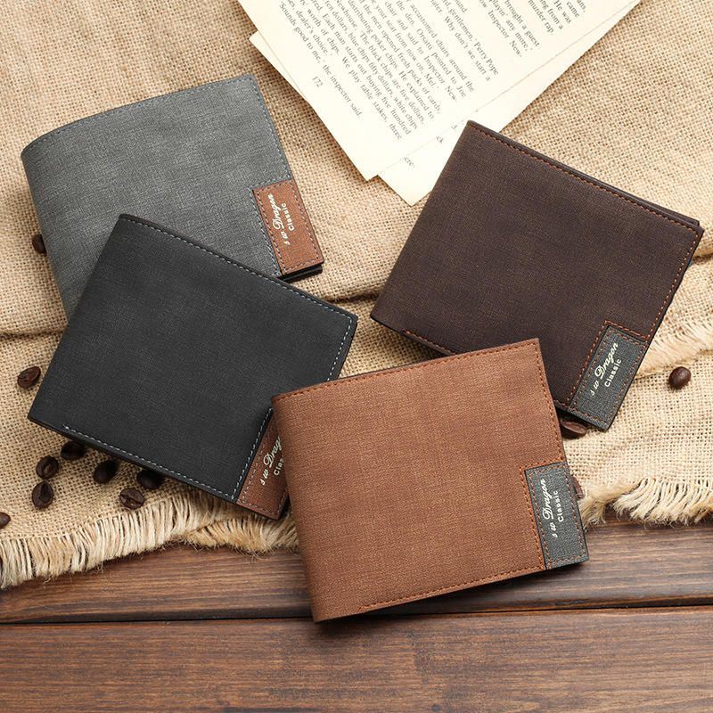Miesten Pehmeä Pu-lompakko Bifold Minimalistinen Money Clip Card -kotelo
