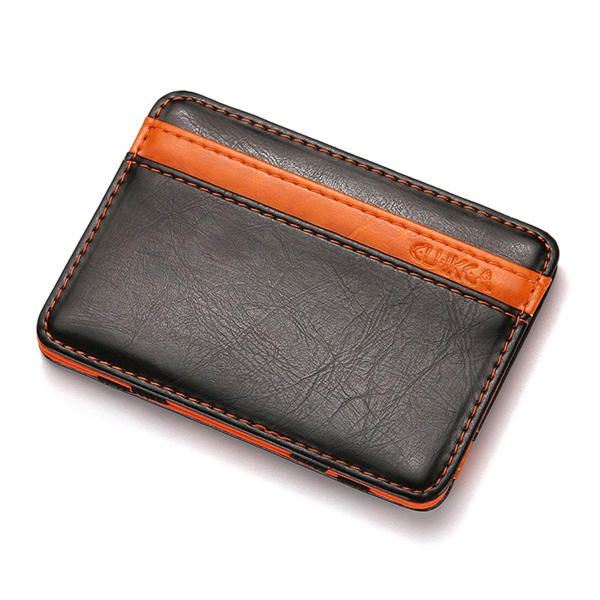 Miesten Pu Money Card Clip Magic Wallet Clutch Bus Card Bag -laukku