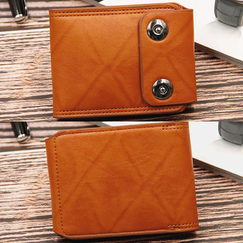 Miesten Pu Nahka Dollar Pattern Bifold Lajittele Monikorttipaikka Korttipidike Kolikko Kukkaro Lompakko