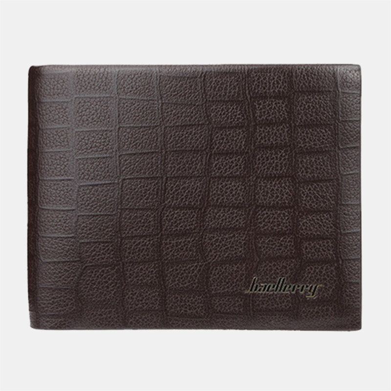 Miesten Pu Nahka Lyhyt 6 Card Slot Korttikotelo Business Fashion Bifold Ohut Ajokortti Lompakko Kolikkokukkaro