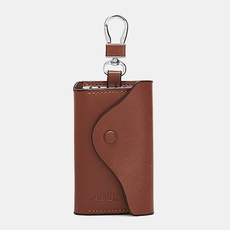 Miesten Pu Nahka Retro Mini Monitoiminen Keycain Yksivärinen Lompakko