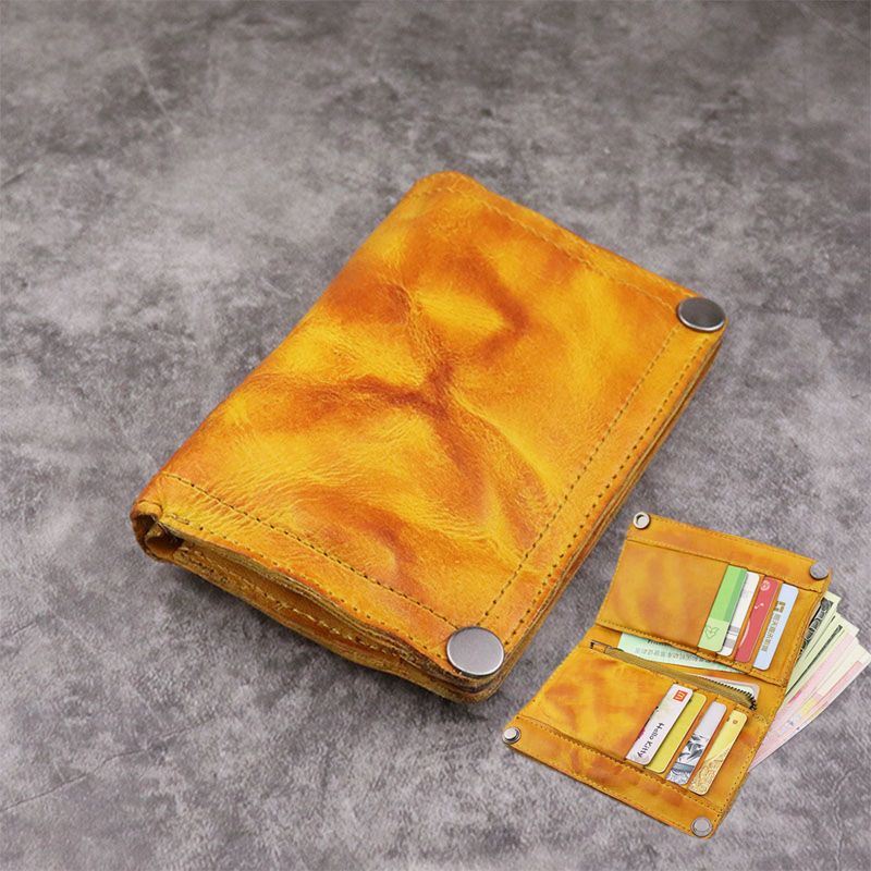Miesten Retro Aito Nahka Vanha 8 Card Slots Korttikotelo Money Clip Lompakko