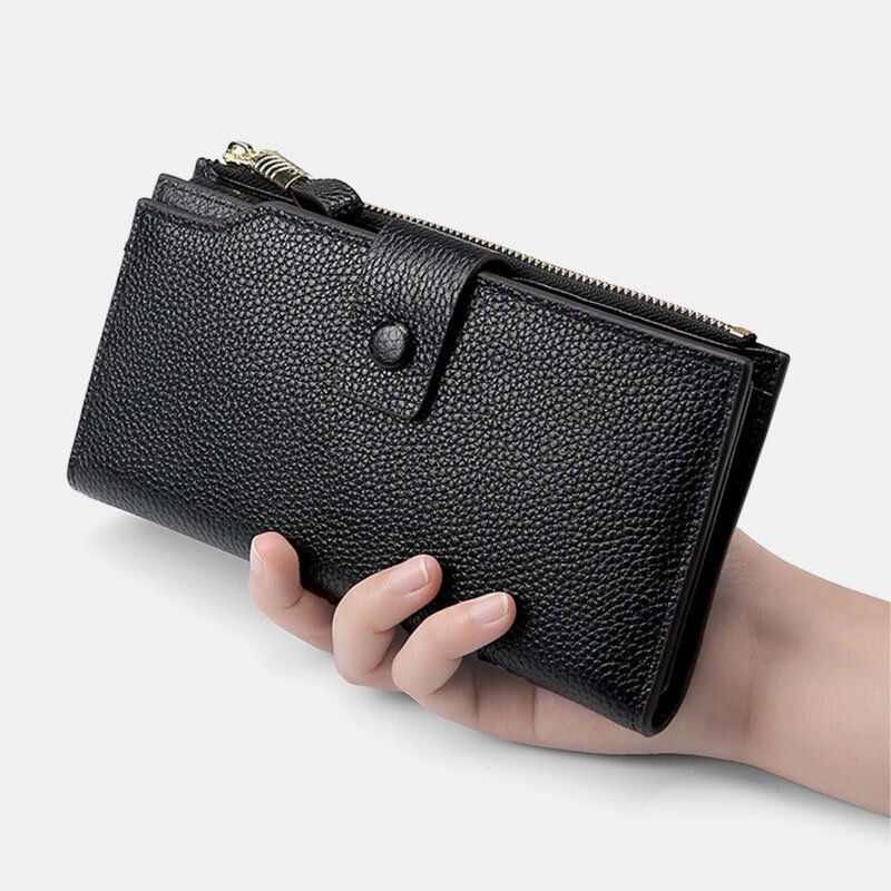 Miesten Unisex Aito Nahka Varkaudenesto Litsi Kuvio 5.8 Tuuman Puhelinlaukku Kytkin Kukkaro Monipaikkainen Korttipidike Lompakko
