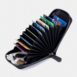Miesten Unisex Aitoa Nahkaa Tukeva Urut Design Multi Card Solt Nahkainen Korttikotelo