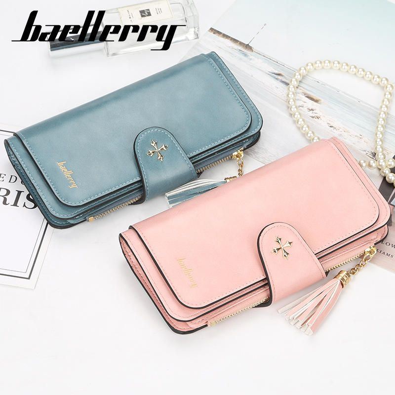Multi-slots Long Wallet Card -puhelinteline -kukkaro Naisille