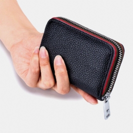 Naisten Aidosta Nahasta Valmistettu Urkujen Muotoilu Multi Card Slot Pieni Korttikotelo